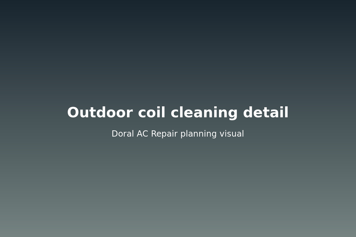 Cleaning dirt from AC condenser coils during maintenance